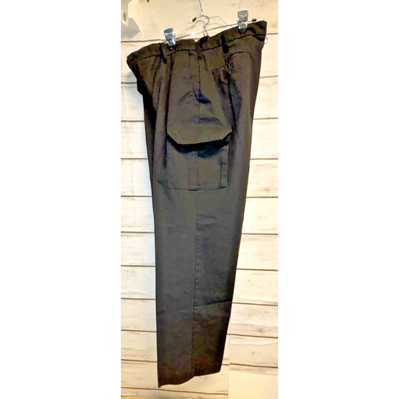 SofTwill By Unifirst Cargo Work Pants Black 38 x 34 Side Pockets and Slash Waist - Picture 2 of 13